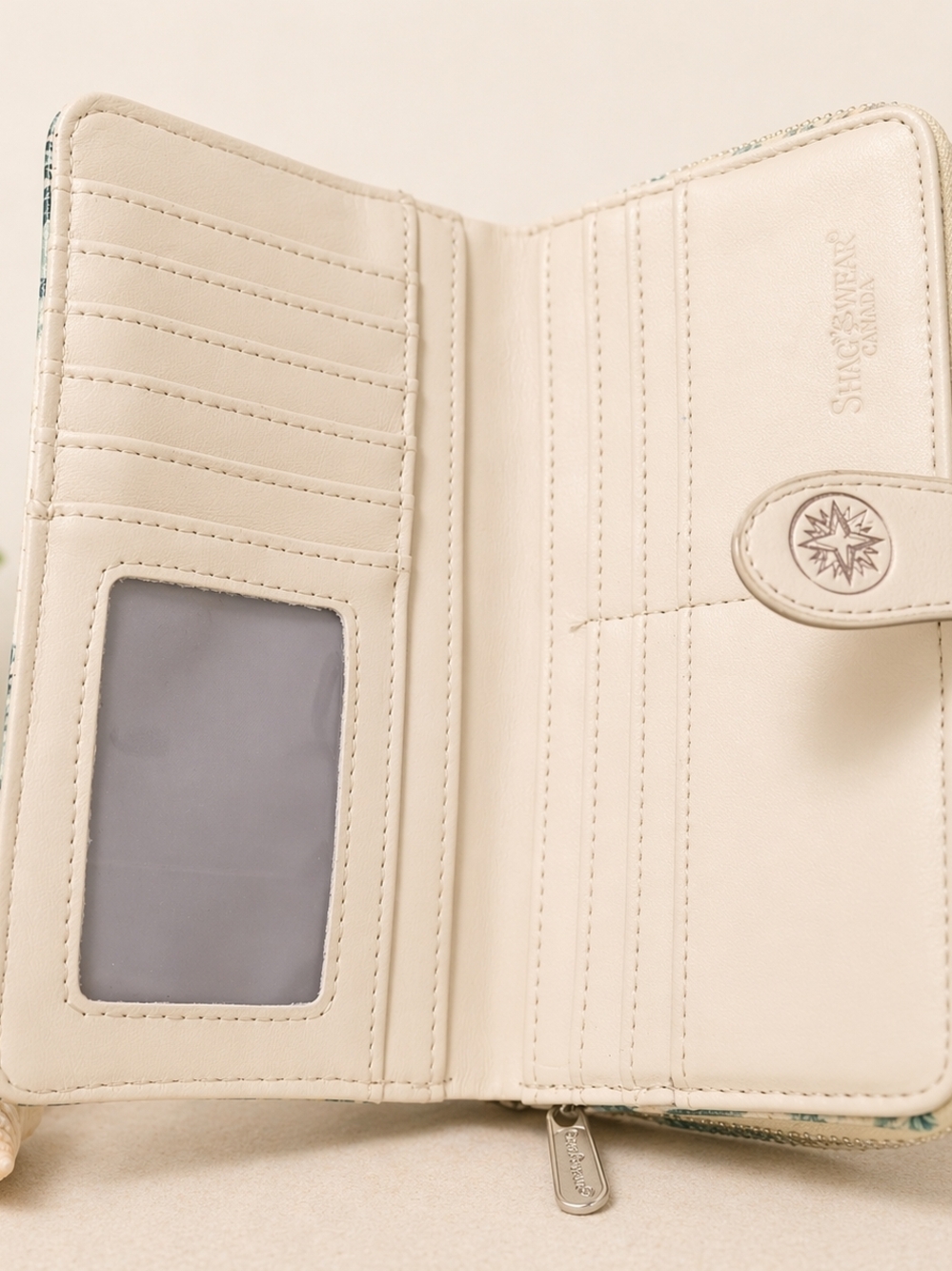 Shagwear Sea Turtle Wallet Vegan Leather Zip Around Organizer Ocean Theme - Picture 4 of 6